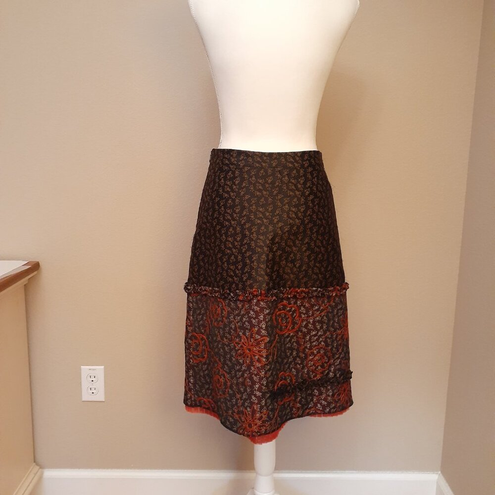 Oilily Brocade Embroidered Skirt